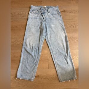 Agolde Light Wash Straight Jeans